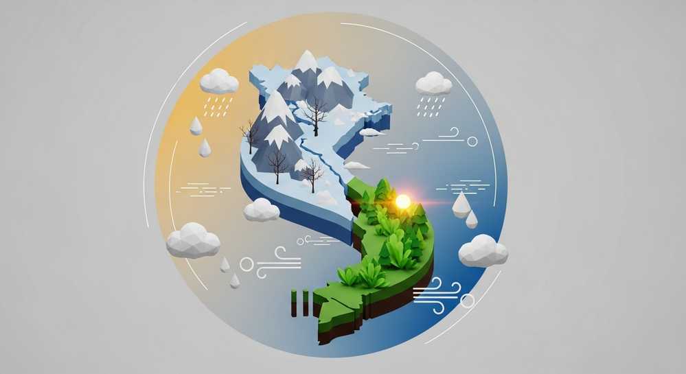 Sự phân hóa khí hậu đa dạng theo không gian và thời gian