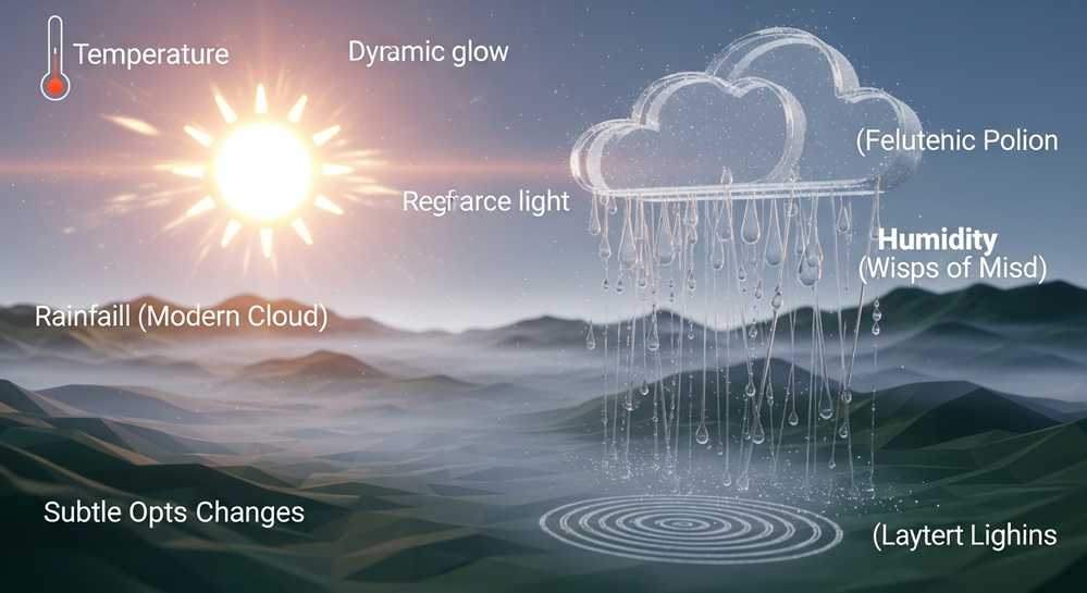 Các yếu tố khí tượng đặc trưng như nhiệt độ, lượng mưa, độ ẩm