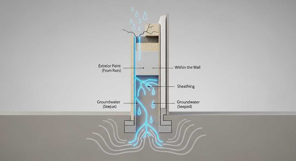 Hiểu đúng nguyên nhân tường nhà bị thấm dột